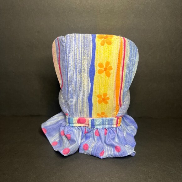 VTG 1998 Dritz Collectible Blue Stripes & Dots Pincushion Chair w/ Heart Pillo - Picture 7 of 10